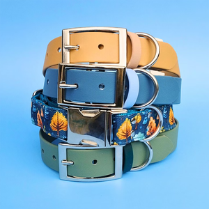 हेनशाइन तेजी से वितरण समय वाटरप्रूफ pvc ipu लेपित नायलॉन वेबबिंग आउटडोर चलने pvc कुत्ते कॉलर - Product Image 1