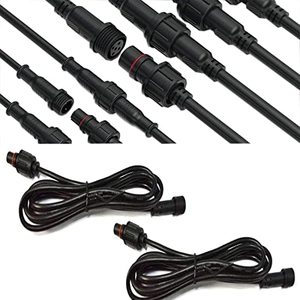 Kingshowstar Điều kiện Mới 10ft/300cm không thấm nước dẫn ánh sáng mở rộng cáp dây 12V kết nối dẫn chơi & phích cắm 2 cái góc ánh sáng - Product Image 6
