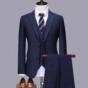 Abiti da Cerimonia e Business in Lana di Alta Qualità, Vestito <span class=keywords><strong>Slim</strong></span> <span class=keywords><strong>Fit</strong></span> in Tre Pezzi per <span class=keywords><strong>Uomo</strong></span> - Product Image 1