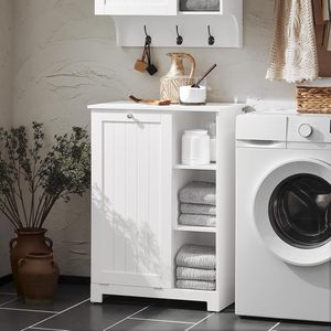 Combohome <span class=keywords><strong>Cesta</strong></span> de lavandería de bambú Gabinete de lavandería de <span class=keywords><strong>baño</strong></span> <span class=keywords><strong>con</strong></span> cesto inclinable - Product Image 2