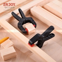 Pinces à ressort en plastique pour le travail du bois, en nylon souple et antidérapant EPS0502050 Enjoywork 1''2''3'' 40mm/65mm/90mm Ouverture Inch/Métrique
