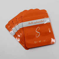 Sachet d'emballage alimentaire personnalisé brillant pour fruits secs, bonbons, vitamines, compléments alimentaires et fibres, avec fermeture éclair