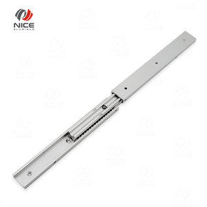 Glissières de tiroir en alliage d'aluminium à roulement à billes micro-glissantes, 2 pièces, quincaillerie de meubles, glissières de tiroir robustes - Product Image 3