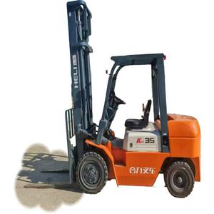 Heli Chariot élévateur diesel d'occasion de 3.5 tonnes avec mât à deux étages et RWD pour travaux de construction à vendre - Product Image 1