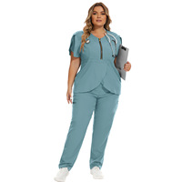 Uniforme de salon de beauté, pantalon droit uni en tissu Dobby, haut et pantalon en nylon, uniforme médical haut de gamme pour médecins