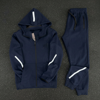Ensemble de survêtement deux pièces pour homme de haute qualité, veste zippée et pantalon de jogging, léger, pour le sport et les occasions décontractées