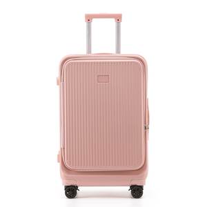 Conjuntos de Bagagem 3 Peça Caso Terno Hardshell com Bolso Frontal Copo Titular e TSA Bloqueio rosa cinza 20/24/28 Polegada - Product Image 3