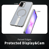 Étui magnétique de dissipation thermique pour Samsung A08 A07 A06 4G 5G, antichoc, avec support dissimulé, Fundas