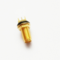 Conector hembra de placa PCB de montaje de borde, conector coaxial RP-SMA, IP67 RF