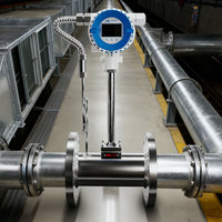 Low Pressure Loss Durable Digital Vortex Flowmeter Steam Gas Liquid Intelligent Flow Measurement High Accuracy Stainless Steel
