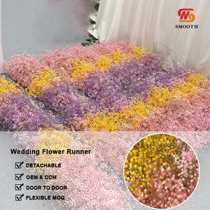 Chemin de table en fleurs de soie faites à la main, personnalisable, fleurs artificielles colorées, arrangement d'allée pour mariage, Saint-Valentin - Product Image 4