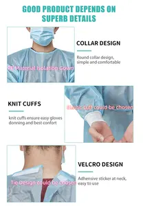 Sigara dokuma cerrahi elbisesi hastane tıbbi koruyucu takım tek kullanımlık elbise SMS güvenlik kıyafetleri erkekler için takım elbise izolasyon elbiseleri