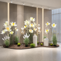 Witte Gele Narcissen Tuininstallatie Reuze Papieren Kunstbloem Bruiloft Evenement Decoratie Commerciële Bloemendisplay