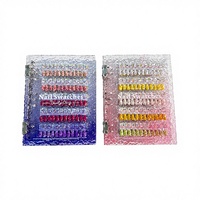 Livre d'échantillons magnétique pour nail art, palette de couleurs acryliques dégradées, livre de présentation détachable pour test de couleur, vernis à ongles en gel