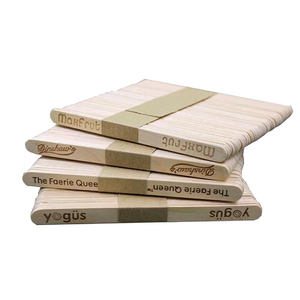 Các Nhà Sản Xuất Sinh Thái Thân Thiện Với Gỗ 114*10*2 Mm Vòng Cạnh Ice Cream Sticks Popsicle Sticks Với Logo Thương Hiệu - Product Image 2