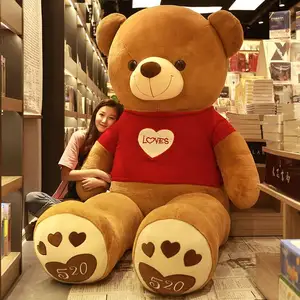 Nuevo diseño grande 60cm 80cm 100cm suave piel amigable personalizado niña niños animal kawaii peluche suave oso juguete