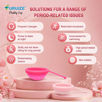 Disque menstruel en silicone de qualité médicale réutilisable avec cordon de retrait facile pour femmes, fabriqué en gros