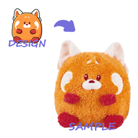 Personnalisé, rembourré avec un design brodé, doublure en nylon et en maille, matière en peluche super douce