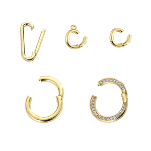 Cierre de Clip Redondo Dorado <span class=keywords><strong>Wonderfit</strong></span> con Bloqueo Exterior para la Creación de Collares y Pulseras - Product Image 4