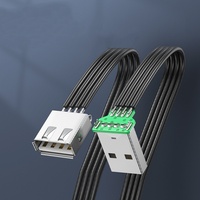 Câble USB plat en silicone flexible, coudé à 90 degrés, câble de données USB 2.0, transmission de clé USB, câble d'extension pour souris et clavier