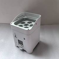 Prix de gros, apparence blanche, 6*18W LED sans fil, projecteurs à batterie, éclairage pour la décoration de scène, équipement de scène de concert