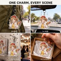 Porte-clés personnalisé en acrylique Anime, impression UV brillante, acrylique 3 mm, fermoir pivotant, impression détails fins, vente en gros, personnalisé OEM ODM