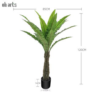 Oh Arts Best Selling 120cm 4ft Arbre Bonsaï Artificiel Plante d'Intérieur Fougère Asplenium Nidus - Product Image 2