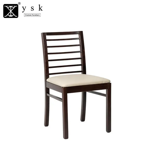 High Hospitality Tables And Chairs Restaurant Solid Wood Leather Upholstered Chairs DC-1593