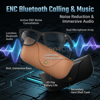 Gafas Inteligentes con IA, Cámara HD 2K, Traducción en Tiempo Real, Control por Voz, Llamadas, Música, Estuche de Carga