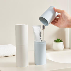 Moritaka Faction – tasse de voyage pour brosse à dents, boîte de rangement portable en plastique pour soins bucco-dentaires, pour adultes, format voyage - Product Image 2