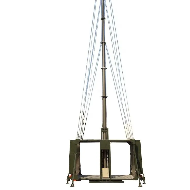 20m heavy duty teleskop telekommunikation antenne turm mast in shelter und mobile shelter antenne turm