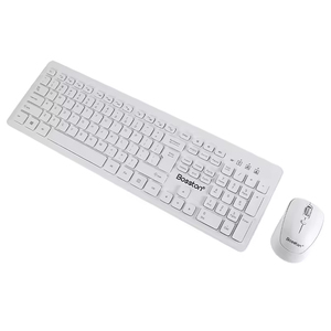 Wireless <b>Keyboard</b> & Mouse Combo Ergonomic White Design with Silent Chocolate Keycaps & High-Precision Optical Sensor - Product Image 2