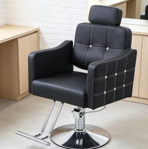 <span class=keywords><strong>Chaise</strong></span> de Barbier Hydraulique Professionnelle avec Appui-tête Amovible et Repose-pieds en Métal Durable – Équipement de Salon de Coiffure Artisanat Exquis - Product Image 6