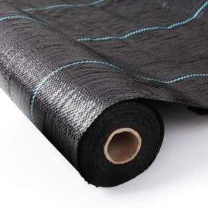 Woven polypropylene weed <b>mat</b> 90 200 GSM UV stabilized Allows water permeability while blocking sunlight for weed prevention - Product Image 3