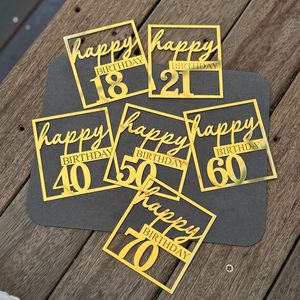 ของตกแต่งเค้กอะคริลิคลายน้ำผึ้งและรสหวาน หนา 1.3 มม. สำหรับตกแต่งเค้กวันเกิด อุปกรณ์จัดงานปาร์ตี้ - Product Image 3