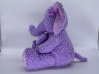 Éléphant bleu violet personnalisé tenant bébé peluche poupée jouets mère et enfant PP coton remplissage