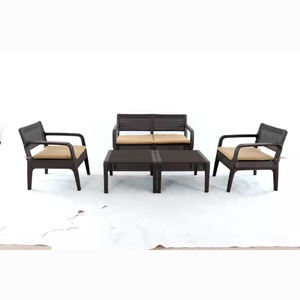 Youya — ensemble avec fauteuil et moule, chaise <span class=keywords><strong>en</strong></span> <span class=keywords><strong>plastique</strong></span>, table d'extérieur, Bar marron pour café, élégant, 2 pièces - Product Image 1