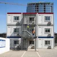 Maison conteneur démontable 40 pieds pour camp minier, dortoir de travailleurs, hébergement préfabriqué en structure acier