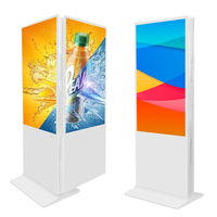 Tablero de Menús Interactivo de Doble Cara, Kiosco de Información de 55 Pulgadas, 4K UHD, Doble Android 11, 2GB 32GB, Pantalla LCD BOE, CMS Remoto