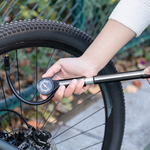 पोर्टेबल टायर बाइक हाई प्रेशर इन्फ्लेटर प्रेशर गेज हैंड पंप मिनी मैकेनिकल गेज पंप साइकिल पंप प्रेशर गेज के साथ - Product Image 3