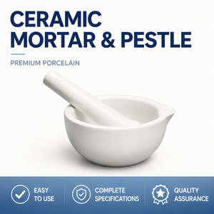 Juego de Mortero y Pilón de Porcelana, Recipiente de Molienda de Cerámica de Alta Dureza, Herramientas de Molienda de Muestras Sólidas para Laboratorio - Product Image 6