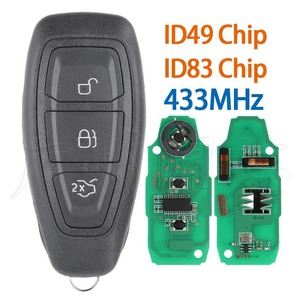 <span class=keywords><strong>3</strong></span>ボタン433Mhz ID49 ID83キーレスエントリーカーFobリモートキーコードC-Max Mondeoカーニバル用 - Product Image 2