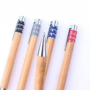 Personalized Bamboo Wooden Sustainable Retractable Ballpoint <b>Pen</b> With Custom Engraved Logo Recycled Printing for Gift - Product Image 2