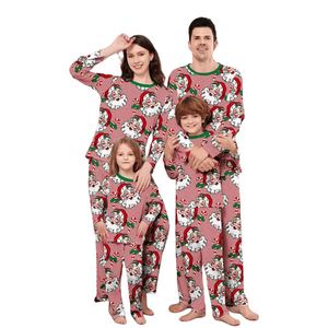 Abbigliamento per la famiglia vacanze invernali pigiama con stampa Babbo Natale genitori adulti bambini per la <span class=keywords><strong>casa</strong></span> e le feste - Product Image 1
