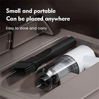 Mini aspirateur sans fil à moteur sans balais, avec lumière LED, filtre, alimenté par batterie, pour utilisation humide/sèche, voiture, garage, maison, hôtel, 121-150