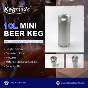 Kegmaxs البسيطة برميل البيرة الخشبي الهادر 10L زجاجة الفولاذ المقاوم للصدأ سخيف البرميل تنظيف برميل حوض غمس الشعير مطحنة كورنيليوس الكرة قفل - Product Image 5