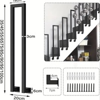 Vente en gros de barres d'appui pour escalier métallique de jardin Rampes pour escalier intérieur/extérieur montées sur marchepieds latéraux Accoudoir de porche