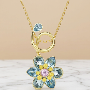 Set di Gioielli <span class=keywords><strong>con</strong></span> Fiori Color Zircone, Serie Candy, Set Raffinato di <span class=keywords><strong>Collana</strong></span>, Bracciale, Anello e Orecchini - Product Image 4