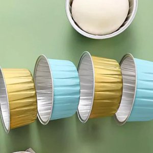DOMED Poêle à Cupcake-5 oz <span class=keywords><strong>Mini</strong></span> Plateau de Cuisson en Aluminium Lamikins Jetable <span class=keywords><strong>Mini</strong></span> Plateau à Gâteau Conteneur à Gâteau Cupcake Muffin Gâteau - Product Image 2