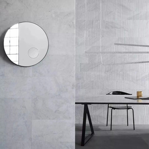 TMZ Popular mármol estriado azulejo blanco piedra pared Panel cóncavo flauta mármol para baño pared decoración mármol azulejo pulido azulejo - Product Image 5